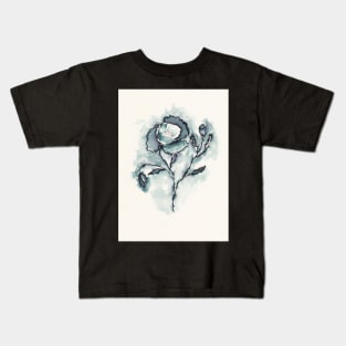 Poppy Flower in Ink Kids T-Shirt